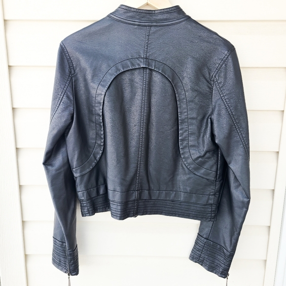 ➕Mossimo➕ Black Vegan Leather Moto Jacket - Picture 3 of 5